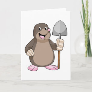 Mole with Shovel Card