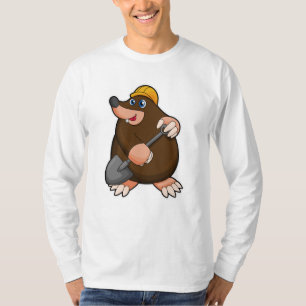 Mole with Shovel & Hard hat T-Shirt