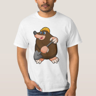 Mole with Shovel & Hard hat T-Shirt