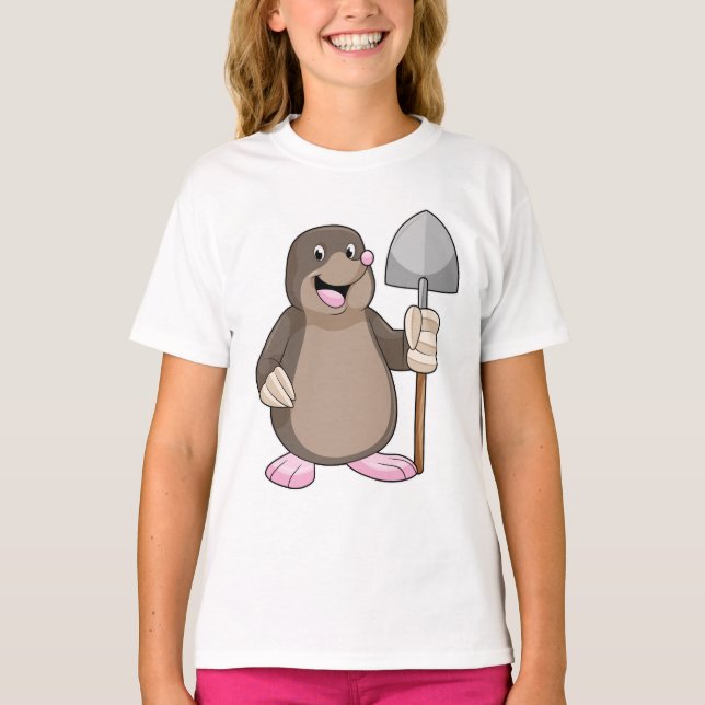Mole with Shovel T-Shirt (Front)