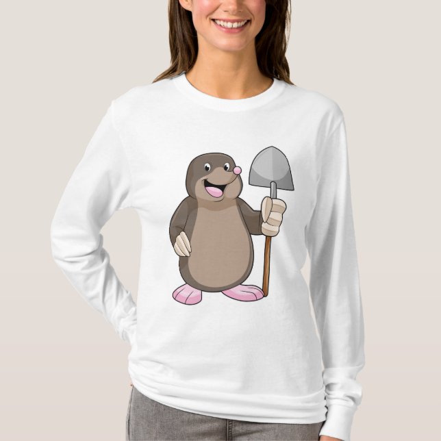 Mole with Shovel T-Shirt (Front)