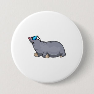 Mole with Sunglasses 7.5 Cm Round Badge