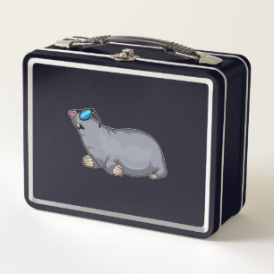 Mole with Sunglasses Metal Lunch Box