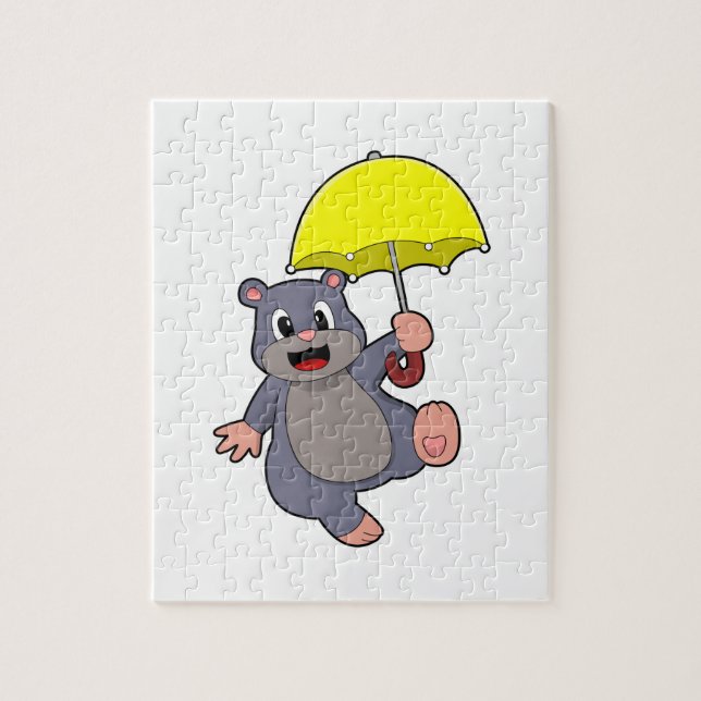 Mole with Umbrella Jigsaw Puzzle (Vertical)