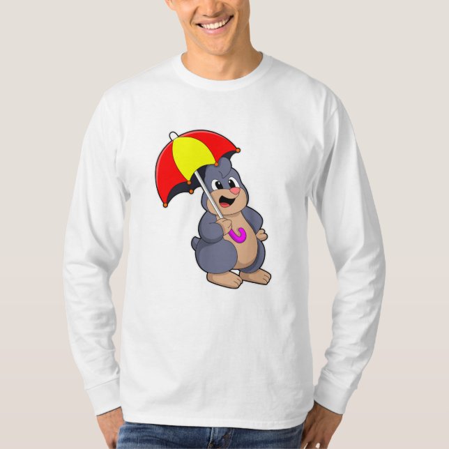 Mole with Umbrella T-Shirt (Front)