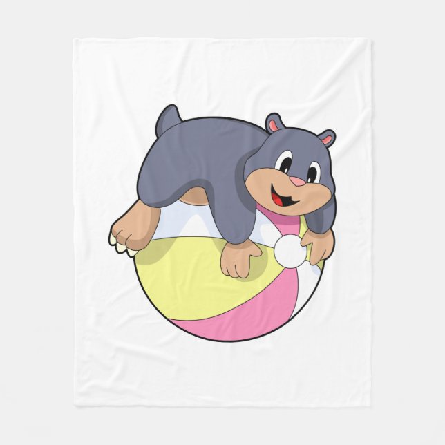 Mole with Water polo.PNG Fleece Blanket (Front)