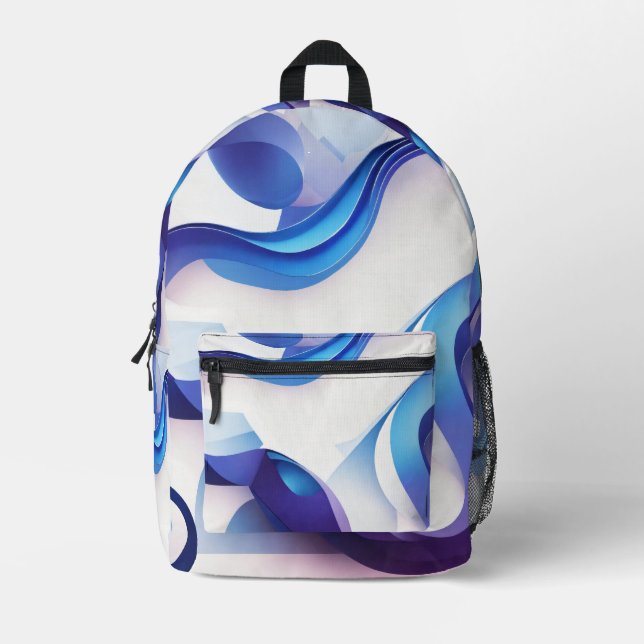 Molecular shape printed backpack (Front)