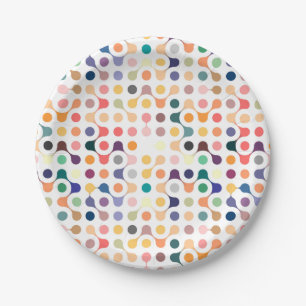 Molecular Structure Pattern Paper Plate