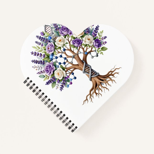 Molecular Tree of Life Chemistry and Biology Flora Notebook (Front)