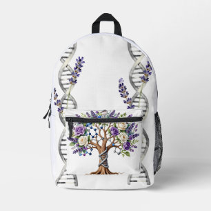 Molecular Tree of Life Chemistry and Biology Flora Printed Backpack