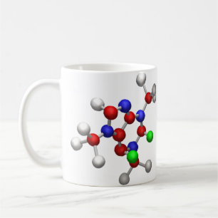 Molecule 3-D Rendering Coffee Mug