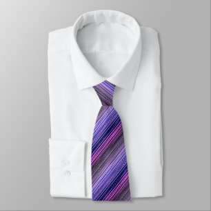 Molecule Variegated Striped Violet Two-sided Tie