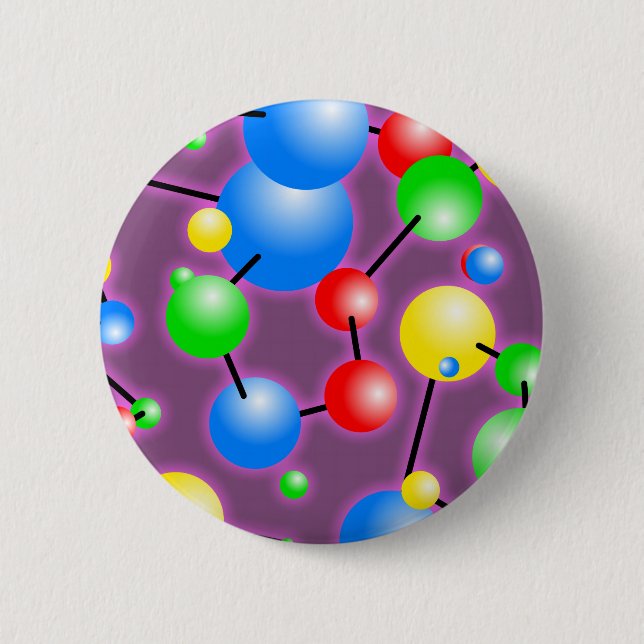 Molecule Wallpaper 6 Cm Round Badge (Front)