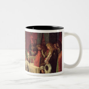 Moliere Dining with Louis XIV 1857 Two-Tone Coffee Mug