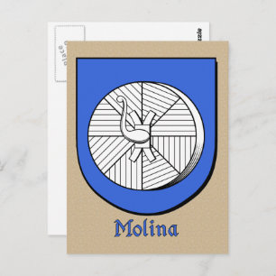 Molina Ancestral Heraldic Shield Postcard