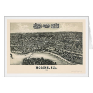 Moline, IL Panoramic Map - 1889
