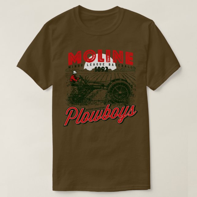 Moline Plowboys T-Shirt (Design Front)