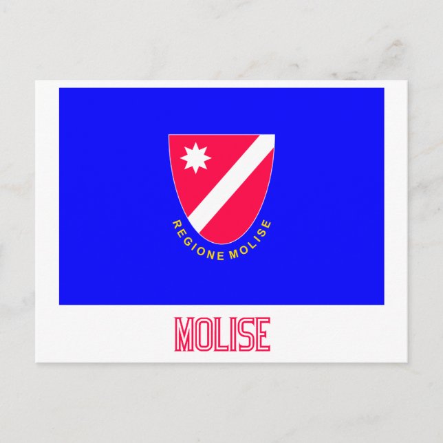 Molise flag with name postcard (Front)