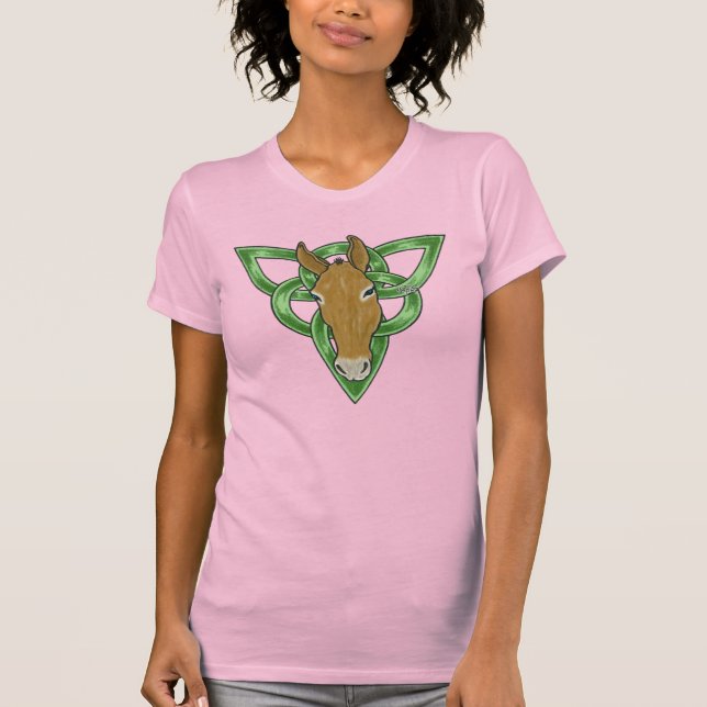 Mollie Mule Celtic Triquetra T-Shirt (Front)