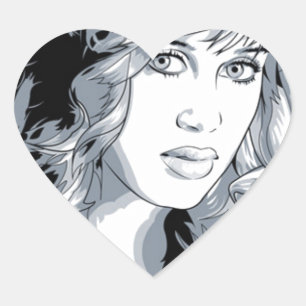 Molly Cyrus Hot Chick Heart Sticker