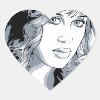 Molly Cyrus Hot Chick Heart Sticker
