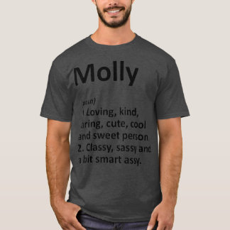 MOLLY Definition Personalised Name Funny Gift T-Shirt