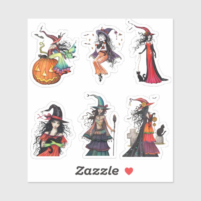 Molly Harrison Halloween Witches Fantasy Art (Sheet)