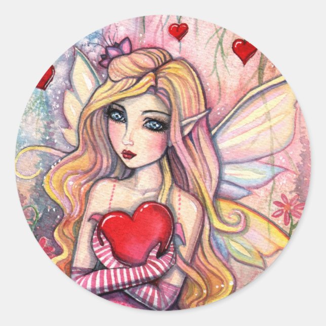 "molly harrison illustrations" classic round sticker (Front)