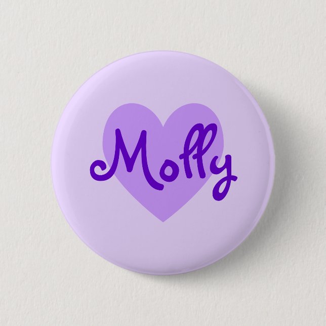 Molly in Purple 6 Cm Round Badge (Front)