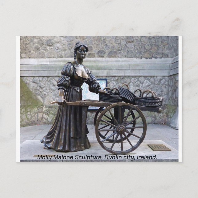 Molly Malone sculpture, Dublin city, Ireland Postcard (Front)