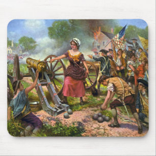 Molly Pitcher firing cannon at Battle of Monmouth Mouse Pad