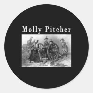 Molly Pitcher Mary Ludwig American Revolutionary W Classic Round Sticker