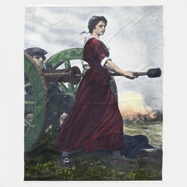 Molly Pitcher - Revolutionary War Patriot Fleece Blanket (Front)
