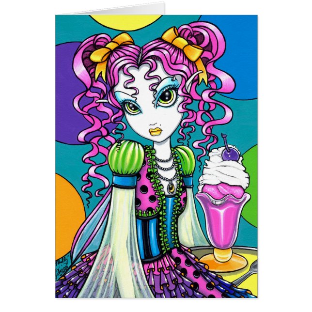 "Molly" Rainbow Ice Cream Fairy Card (Front)