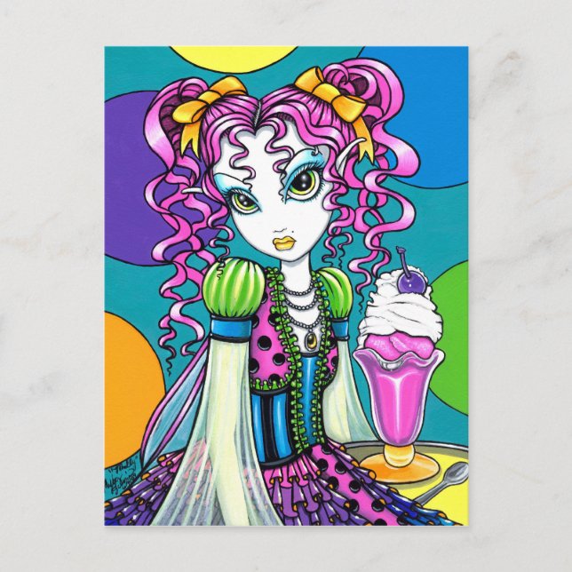 "Molly" Rainbow Ice Cream Fairy Postcard (Front)