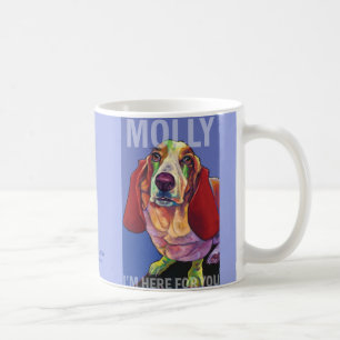 Molly the Basset Therapy Dog Mug by Ron Burns