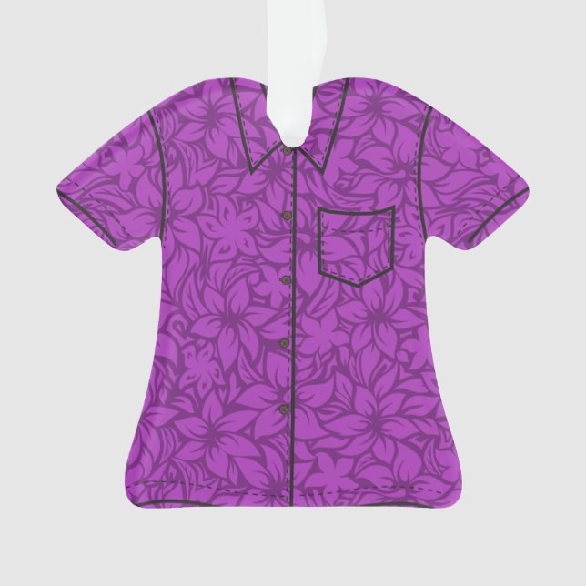 Moloaa Bay Hawaiian Hibiscus Aloha Shirt Ornament (Front)