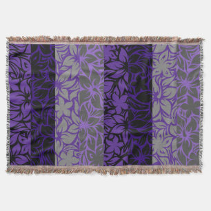 Moloaa Bay Hawaiian Hibiscus Striped Blankets