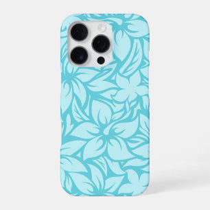 Moloaa Bay Hawaiian Hibiscus Tonal Aqua iPhone 16 Pro Case
