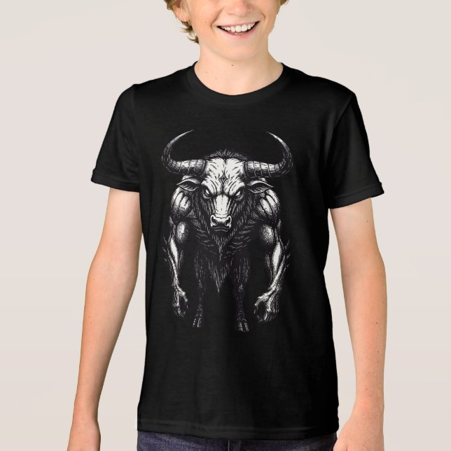 Moloch The Abyssal Bull Tri-Blend Shirt (Front)