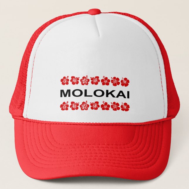 Molokai Aloha Flower Bands Light-Colour Trucker Hat (Front)