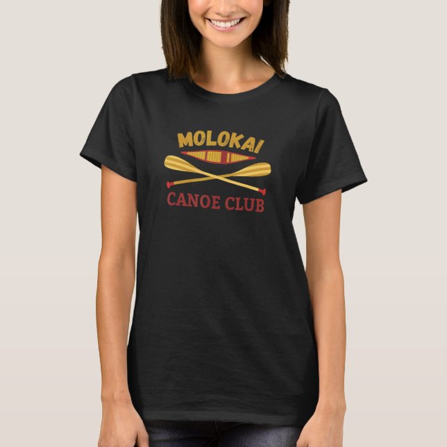 Molokai Hawaii Canoe Club River paddling Summer Va T-Shirt (Front)