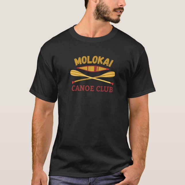 Molokai Hawaii Canoe Club River paddling Summer Va T-Shirt (Front)