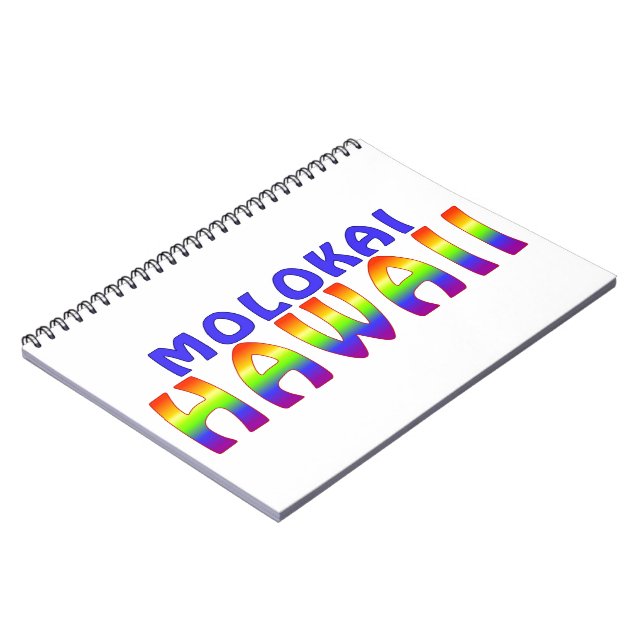 Molokai Hawaii rainbow writing Notebook (Left Side)