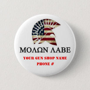 MOLON LABE 6 CM ROUND BADGE