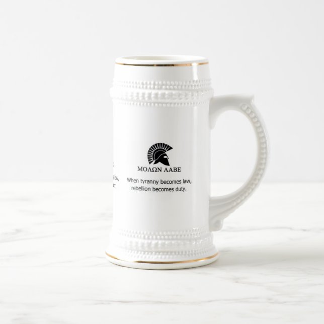 MOLON LABE BEER STEIN (Right)
