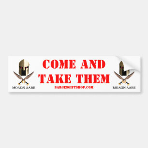 MOLON LABE BUMPER STICKER
