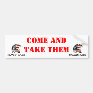 MOLON LABE BUMPER STICKER
