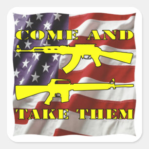 Molon Labe Come And Take Them Square Sticker