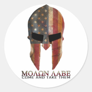 Molon Labe - Come and Take Them USA Spartan Classic Round Sticker